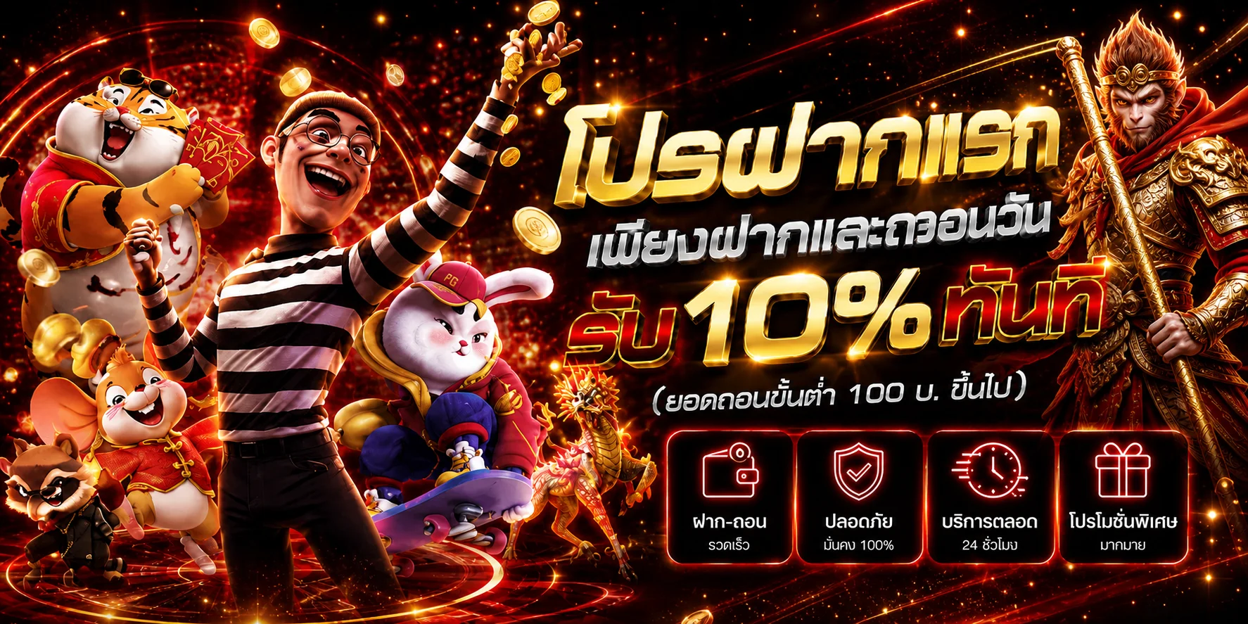 โปรโมชั่นคืนยอดเสีย NIGOAL555 สูงสุด 10% รับได้ทุกวัน